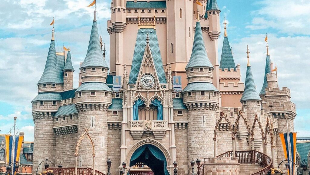 Capture the magic of vacations in front of Cinderella Castle at Disney's Walt Disney World