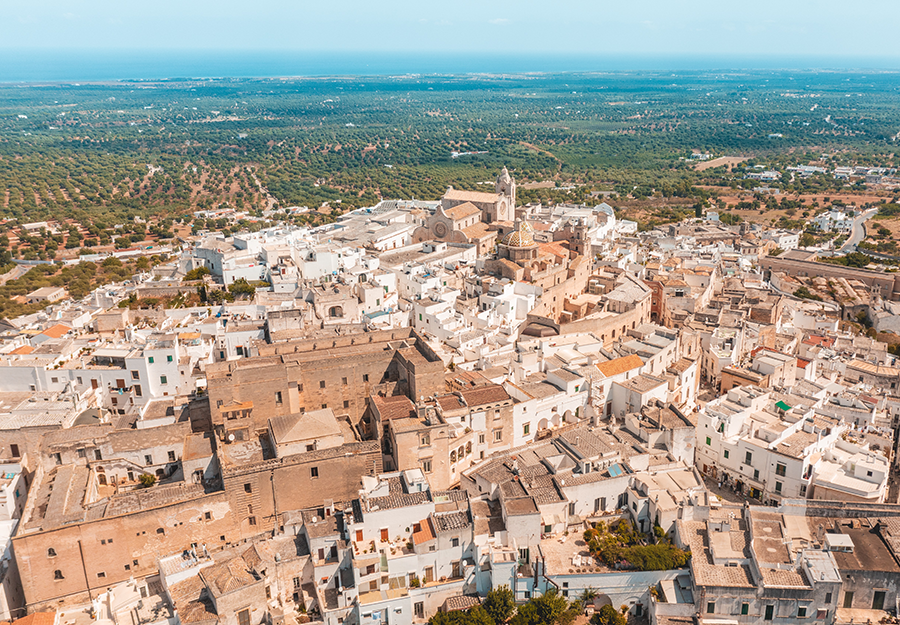 aerial view of the ancient sicilian town of messina