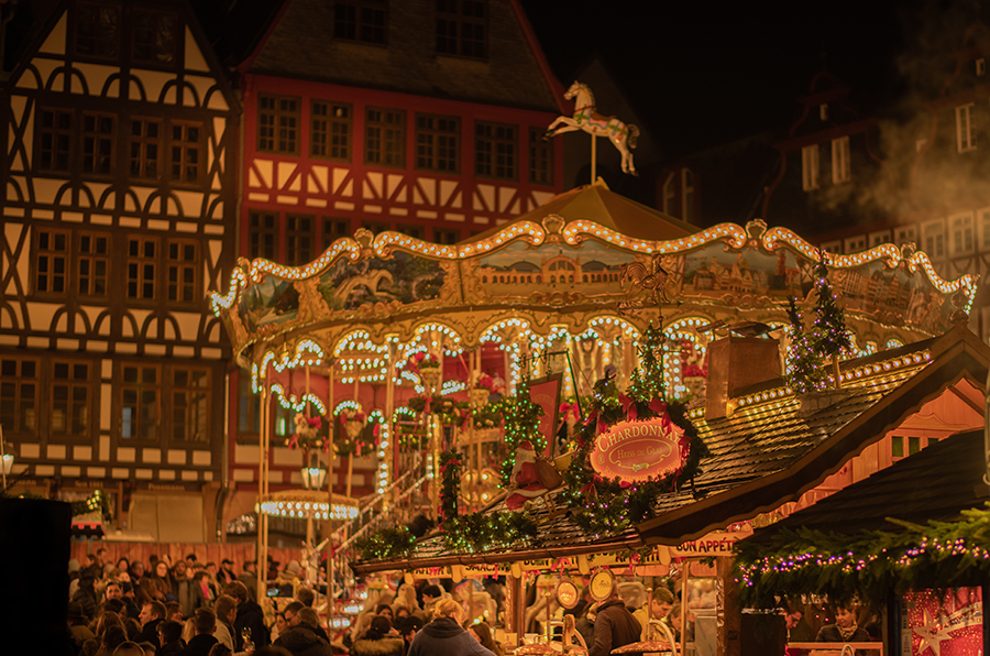photo of brown, atmosphere, carousel and christmas market in Germany