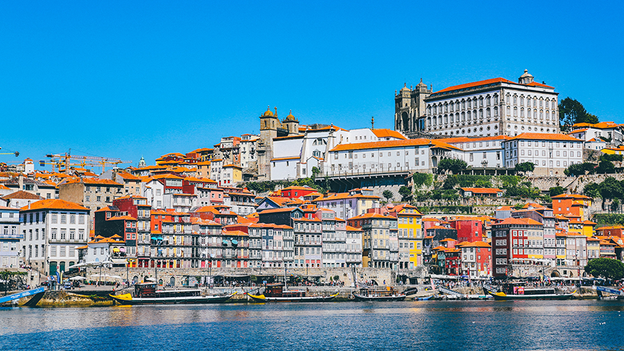 Porto wine tasting view of the old city of Porto